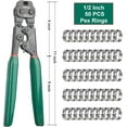 TRAHOOPex Clamp Cinch & Remove Tool with 48PCS 1/2 Inch Pex Rings,for