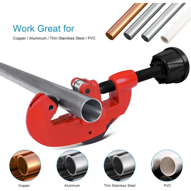 TRAHOOPipe Cutter Tool, Professional Copper Pipe Cutter Kit with 2Pcs