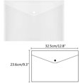 TRAHOOPoly Envelope, Clear Plastic Envelope Folder with Button Closure