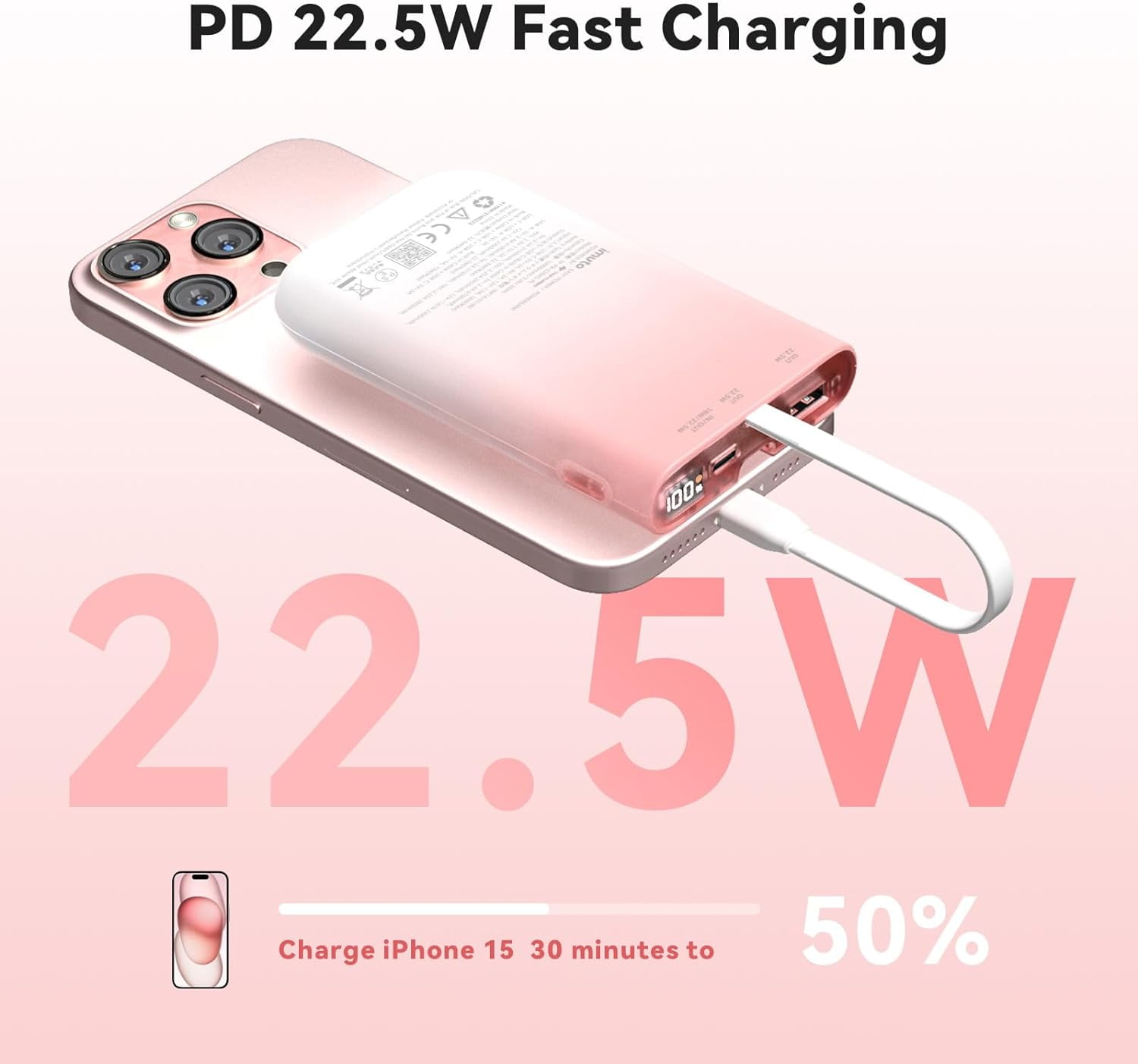 TRAHOOPortable Charger Power Bank 10000mAh Travel Fast Charging