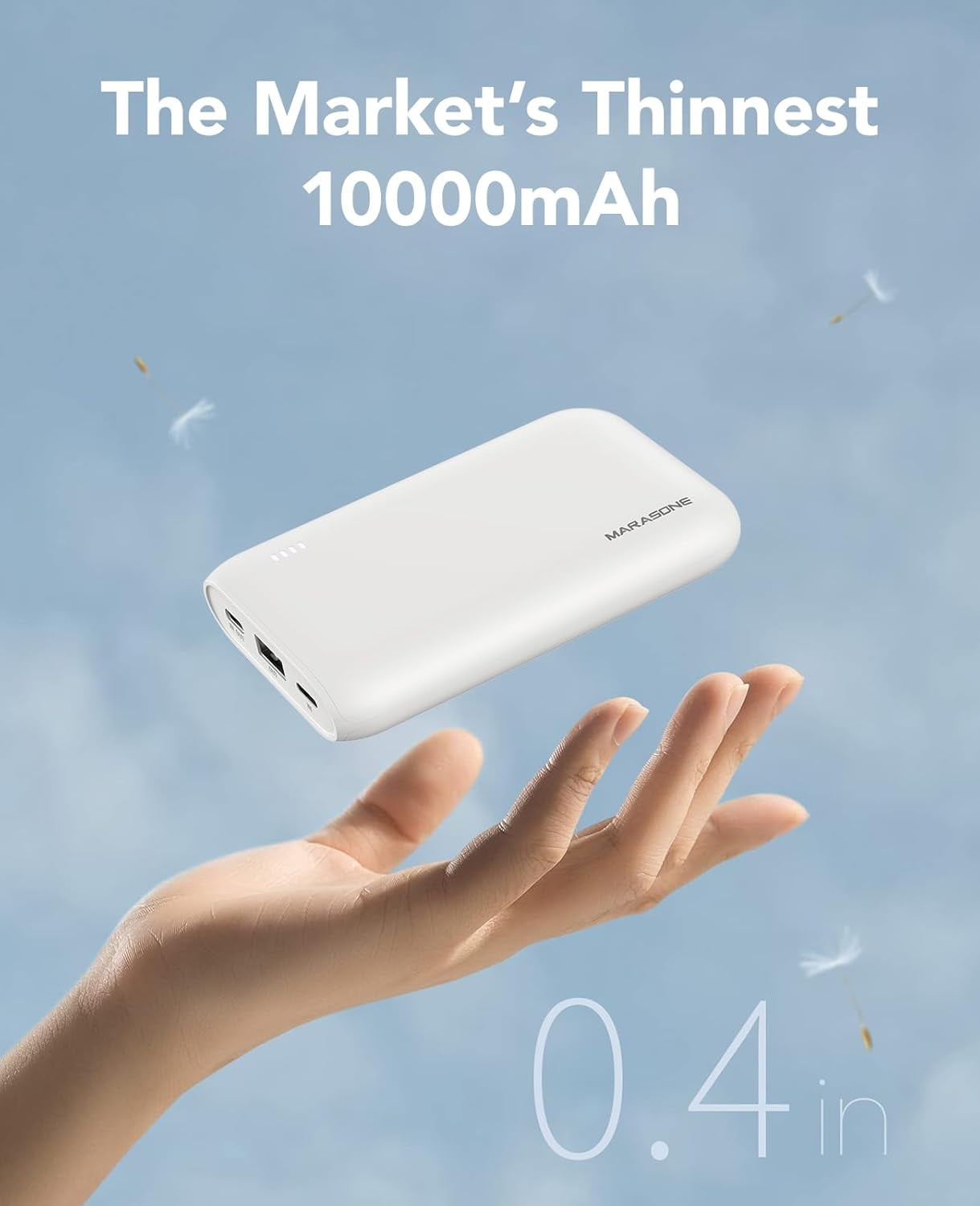 TRAHOOPortable Charger,Slimmest 10000mAh 22.5W PD Power Bank, USB C in