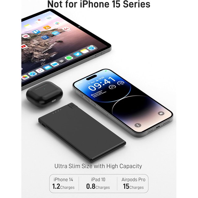 TRAHOOPortable Charger for iPhone (Not for iPhone 15 Series) with