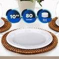 TRAHOOPremium Disposable Plastic Plates [Pack of 80] 10\u201d White