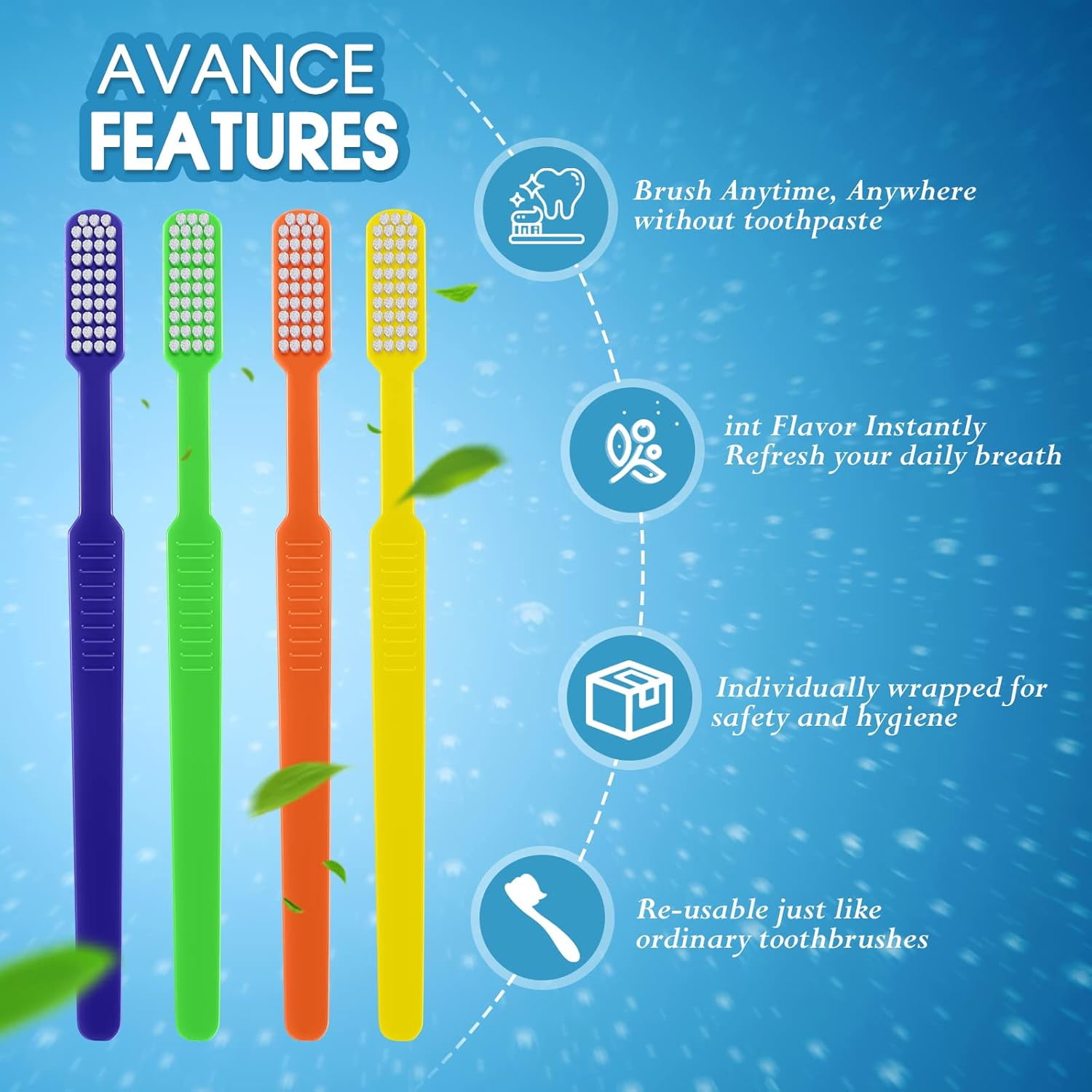 TRAHOOPrepasted Toothbrush Individually Wrapped Disposable Pre