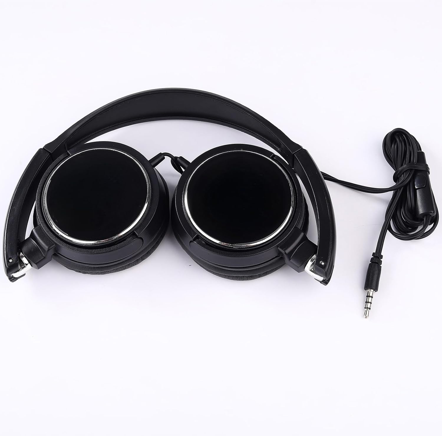 TRAHOOPro Replacement Wired Headphones with Mic WH001(Black), Foldable