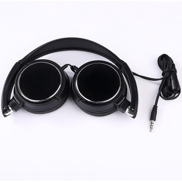 TRAHOOPro Replacement Wired Headphones with Mic WH001(Black), Foldable