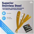 TRAHOO, Professional Straight Edge Razor With 100 Single Derby Blades
