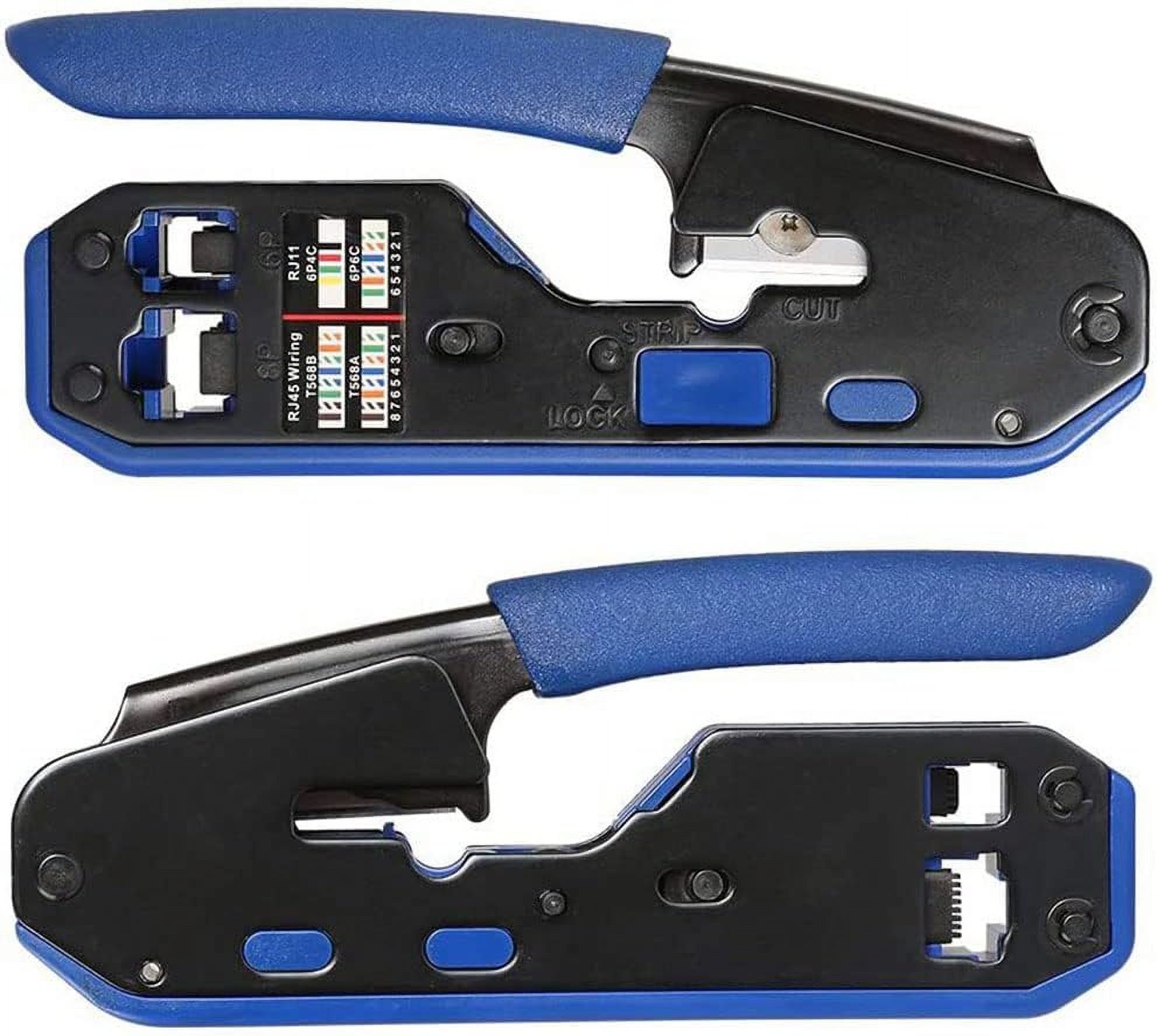 TRAHOORJ45 Crimp Tool Kit, CAT5 CAT5e CAT6 Crimper Modular Data Cable Stripper Cutter