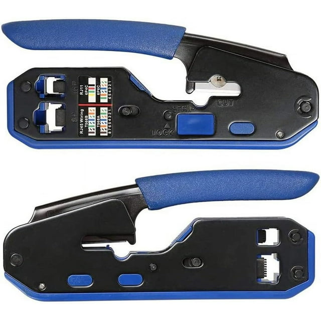 TRAHOORJ45 Crimp Tool Kit, CAT5 CAT5e CAT6 Crimper Modular