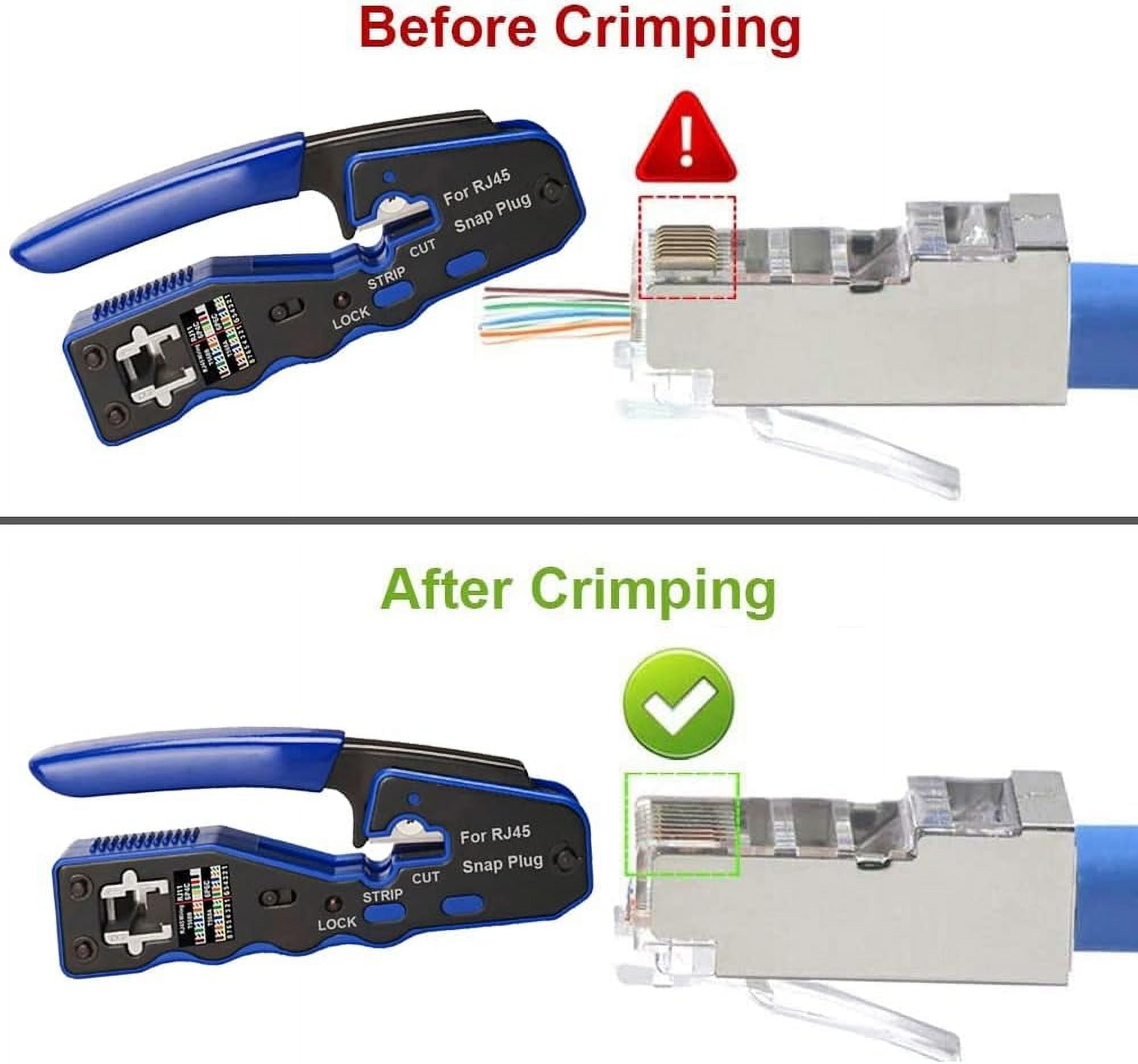 TRAHOORONGHUAI RJ45 Crimp Tool Kit LAN CAT5 CAT6 Crimping