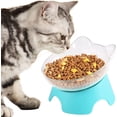 TRAHOORaised Cat Food Bowls with Stand, Cat Dishes for Food or Water