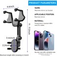 TRAHOORear View Mirror Phone Holder, 360° Rotatable and Retractable