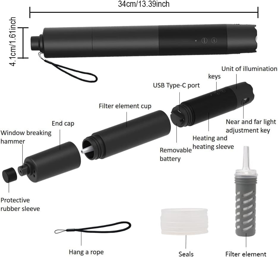 TRAHOO-Rechargeable LED Flashlights 5-in-1 Zoomable Waterproof ...