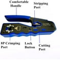 TRAHOORj45 Crimp Tool Kit Pass Through and Standard Cat6 Cat6A Cat5