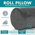 TRAHOORound Cervical Roll Cylinder Bolster Pillow with Removable