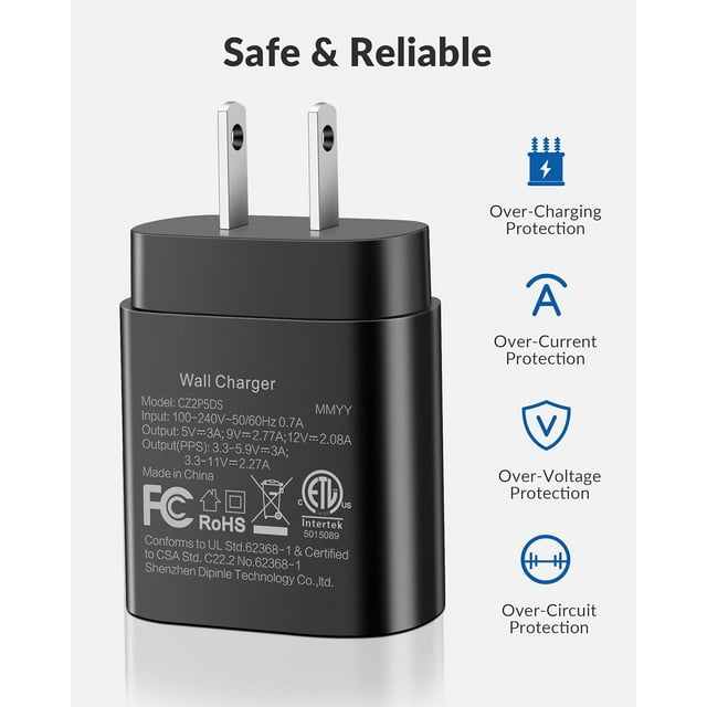 TRAHOOS24/S24 Ultra Samsung Charger Fast Charging, 25W USB C Super