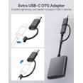 TRAHOOSD Card Reader for iPhone iPad, Dual Lightning & USBC Connector