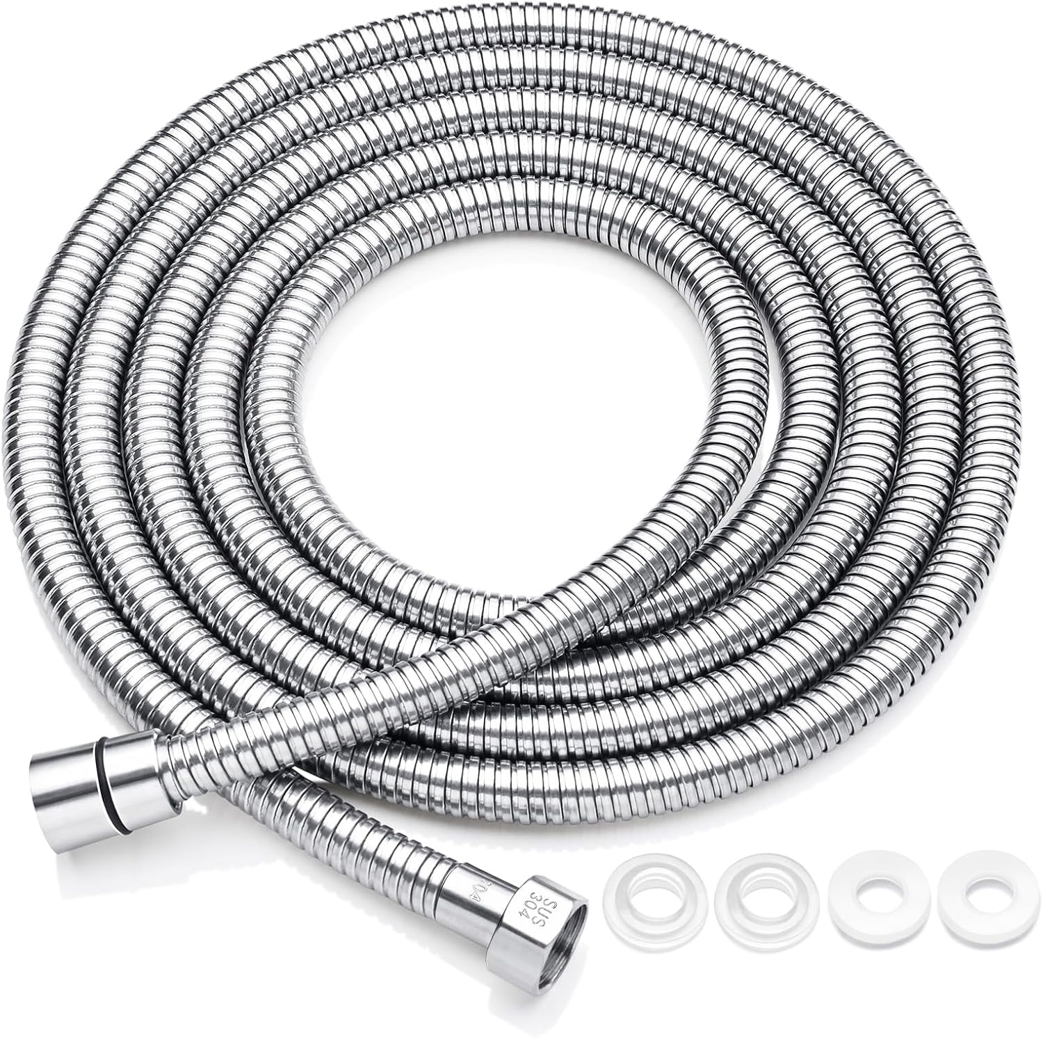 TRAHOOShower Hose Extra Long 118 Inches, 304 Stainless Steel Handheld
