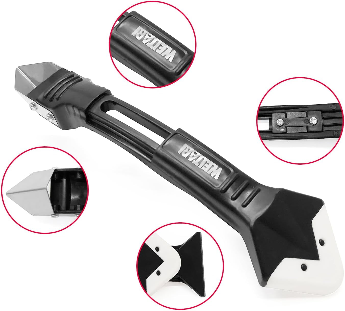 TRAHOO-Silicone Caulking Tool Kit, 3-in-1: Grout Sealant Remover ...