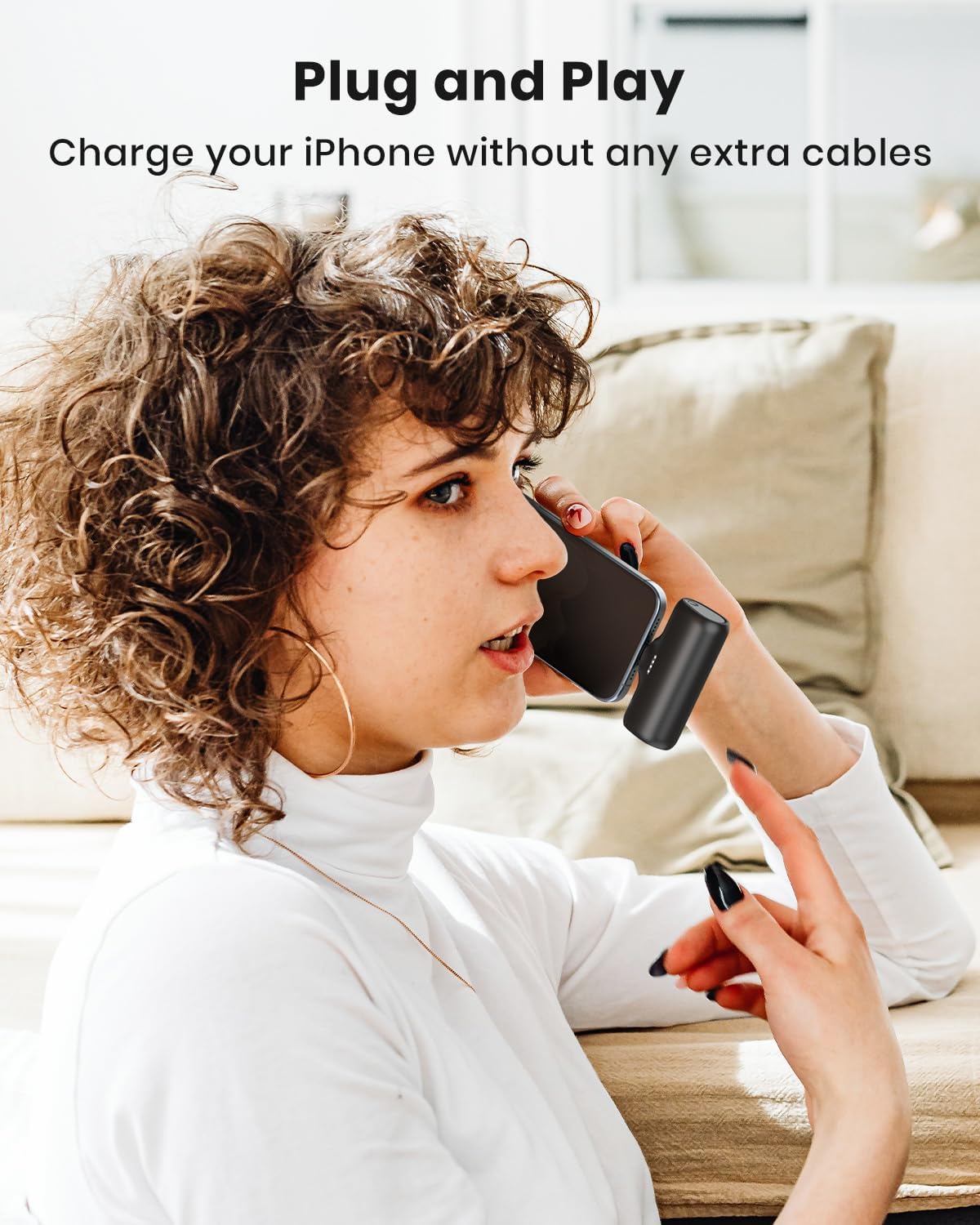 TRAHOOSmall Portable Charger with Builtin USB Connector, 5000mAh