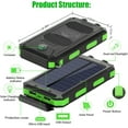 TRAHOOSolar Charger, 20000mAh Portable Outdoor Waterproof Solar Power