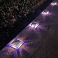 TRAHOOSolar Deck Lights, 4 Pack 30LM LED Dock Lights Outdoor Solar