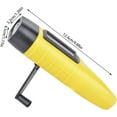 TRAHOOSolar Hand Crank Flashlight, AT5503 ABS Portable LED Torch Hand