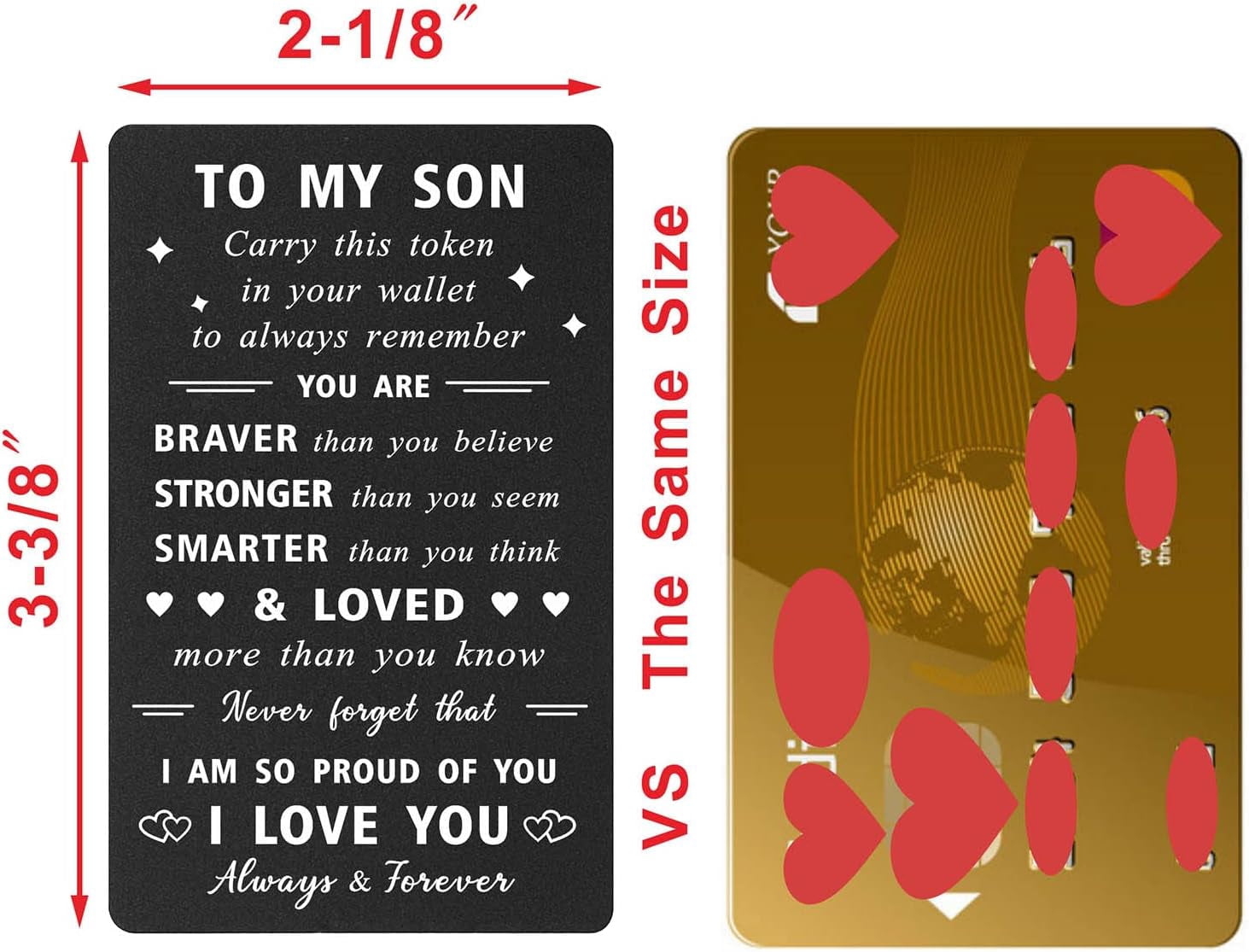 Inspirational Son Keychain – “Never Stop Dreaming” Gift From Mom & Dad, Stainless Steel