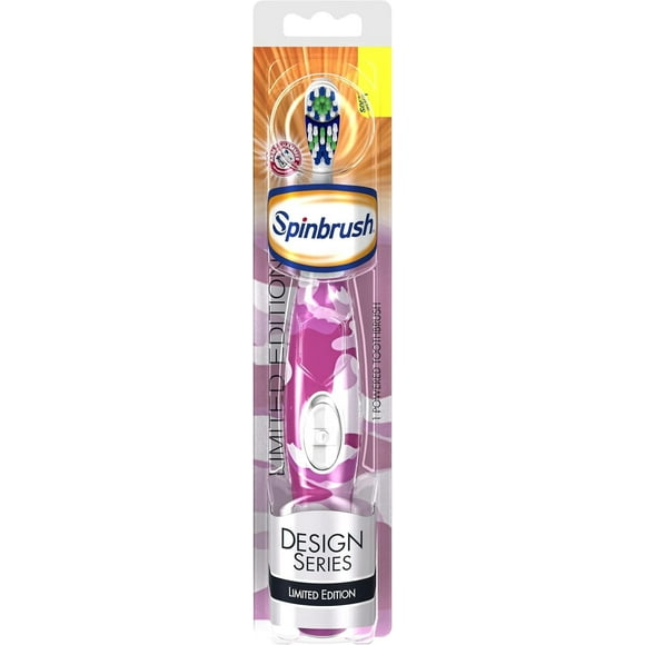 TRAHOO-Spinbrush Camouflage Series Spinbrush, Soft, Electric Battery Toothbrush, 1 ct, Color May Vary