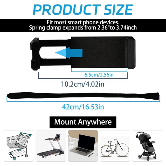 TRAHOOStroller Phone Holder Portable Cell Phone Holder Stroller Phone