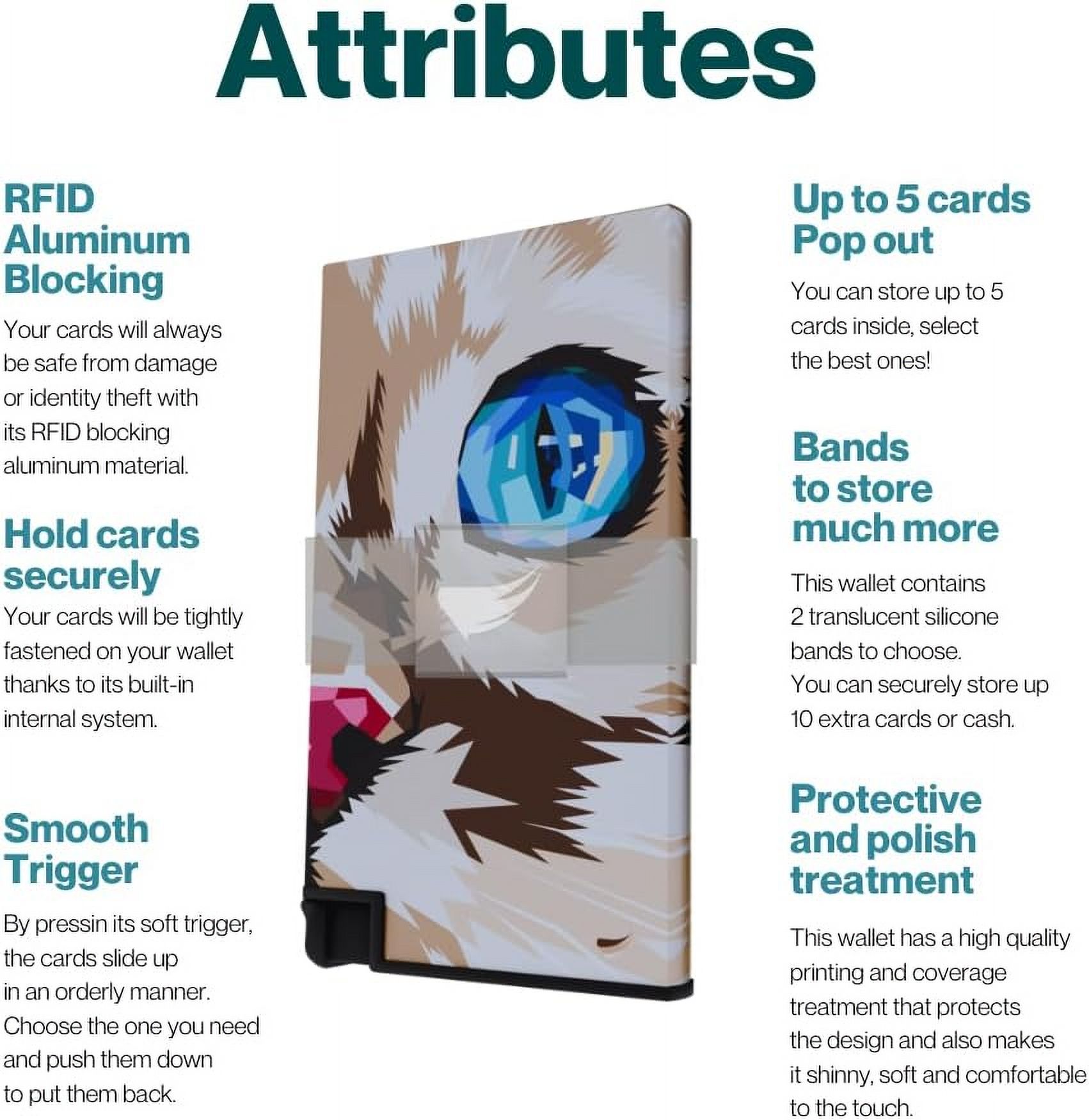 TRAHOOStylish Ultra Slim Wallet RFID Blocking Premium Aluminum Card