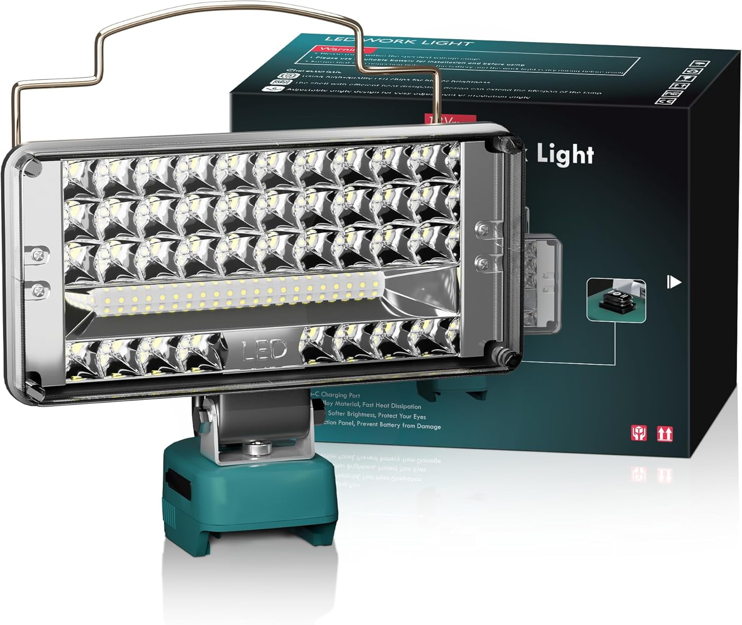 TRAHOOSuitable for makita 18V Battery Work Light, LED Flood Light