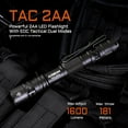 TRAHOOTAC 2AA EDC Tactical Dual Modes Flashlight Rechargeable, 1600