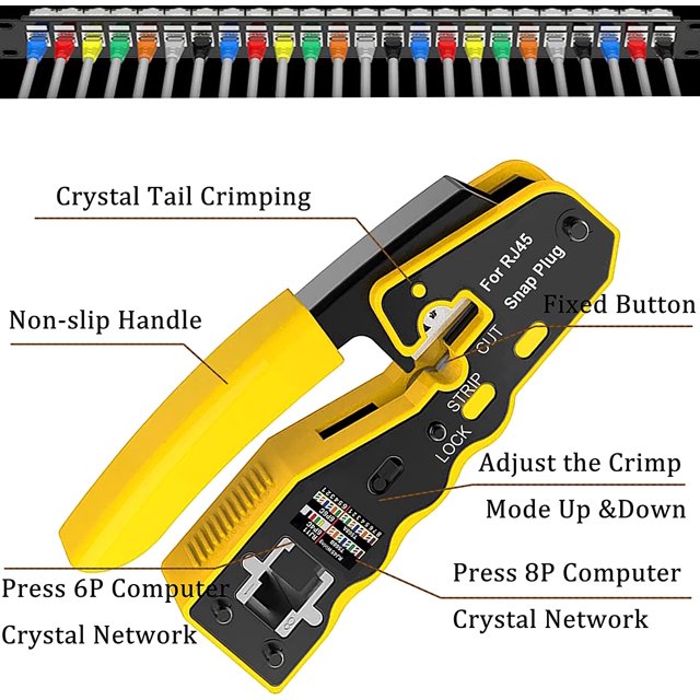 TRAHOOTAIWAIN RJ45 Cable Crimping Repair Network Tool for RJ11/RJ12