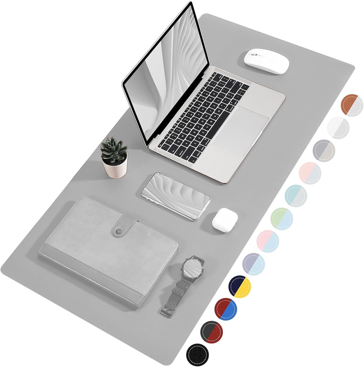 TRAHOO-TOWWI Dual Sided Desk Pad, Large Desk Mat, Waterproof Desk ...