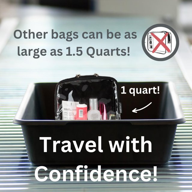 TRAHOOTSA Quart Size Bag Approved for Carry On Travel One (1) Quart
