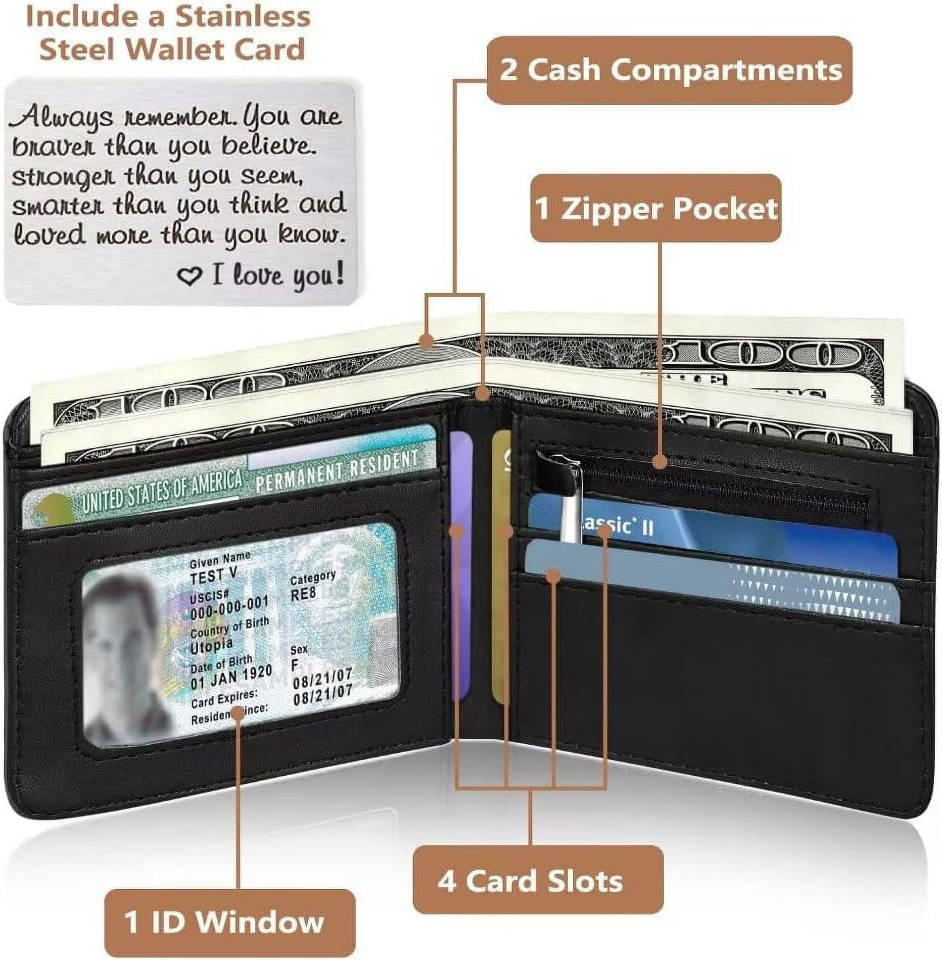 FRMARCH Cool Astronaut Wallet For Boys & Teens - Slim RFID Blocking Bifold With Zipper Coin Pocket