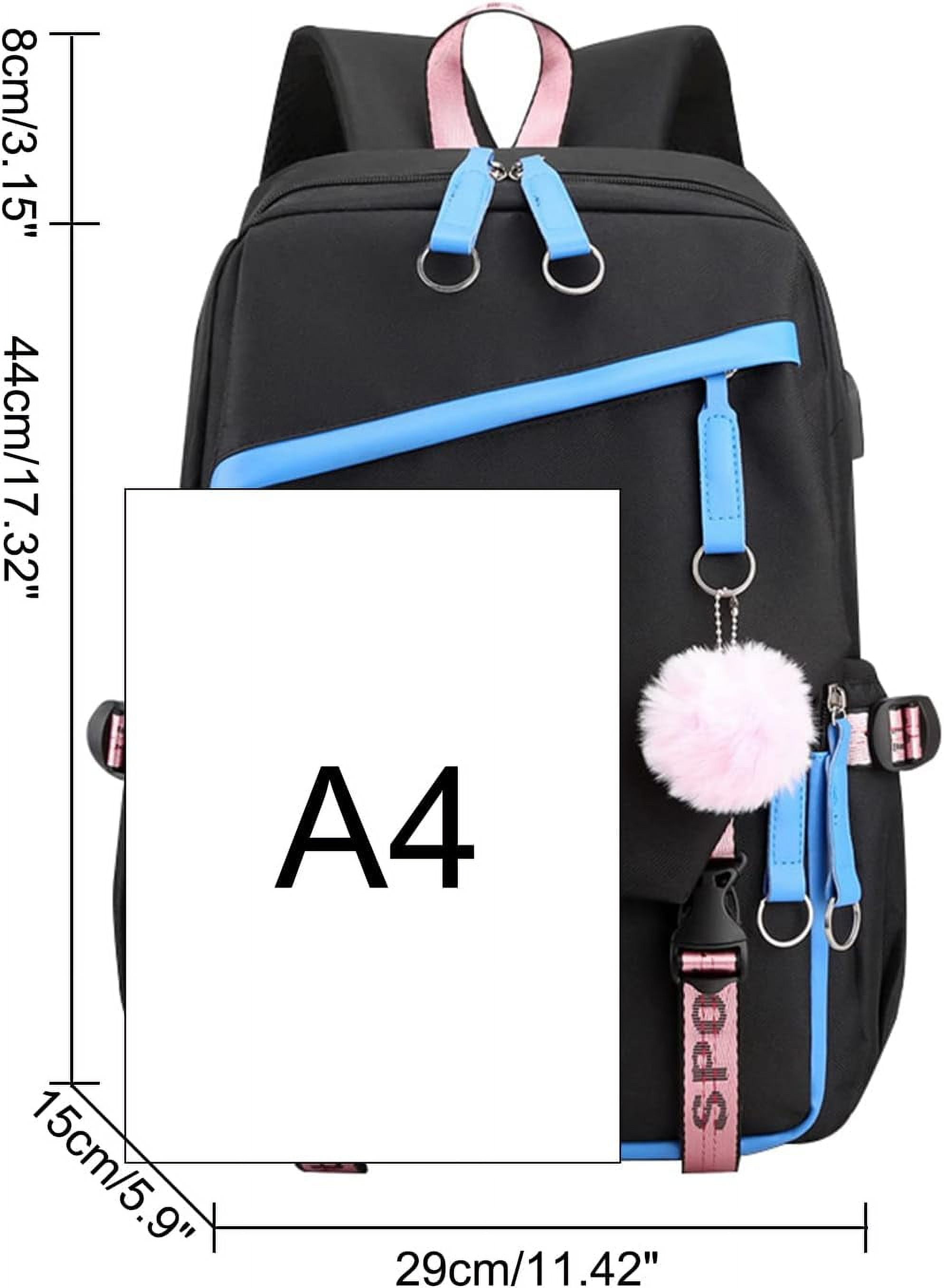 TRAHOOTeen Girls Laptop Backpack Junior Middle School Daypack with USB