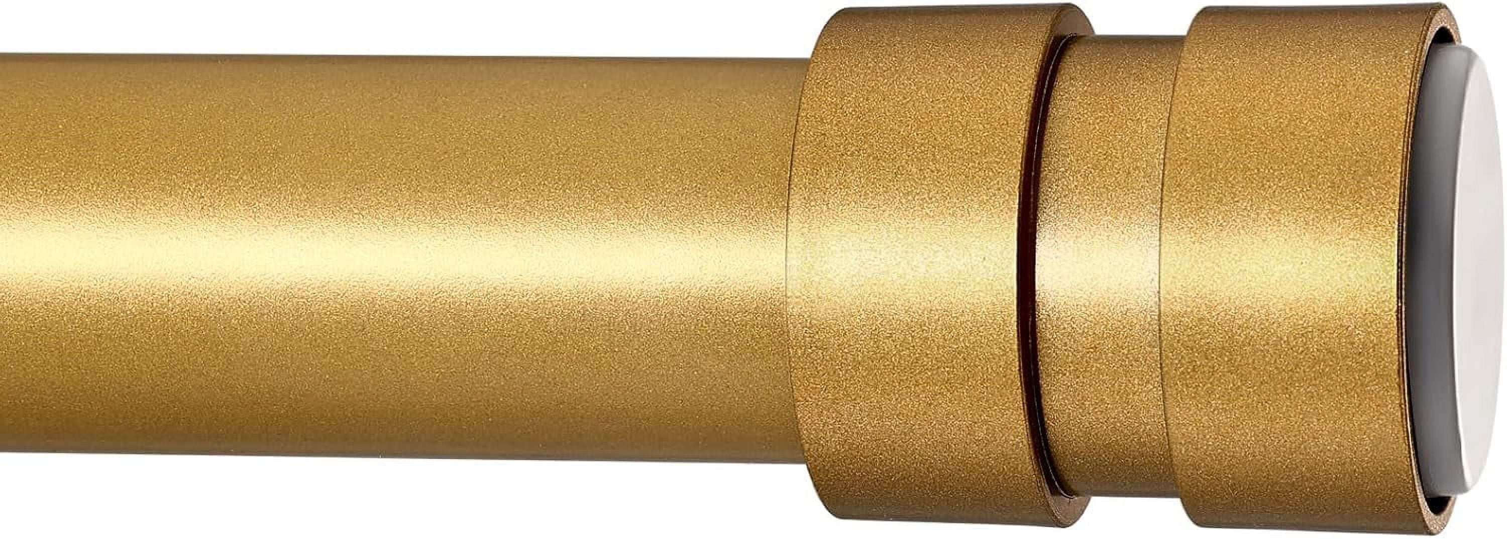 TRAHOO-Tension Curtain Rod Adjustable 32 to 78 inch - Spring Tension Shower Curtain Rod No Drilling Non Slip, Gold