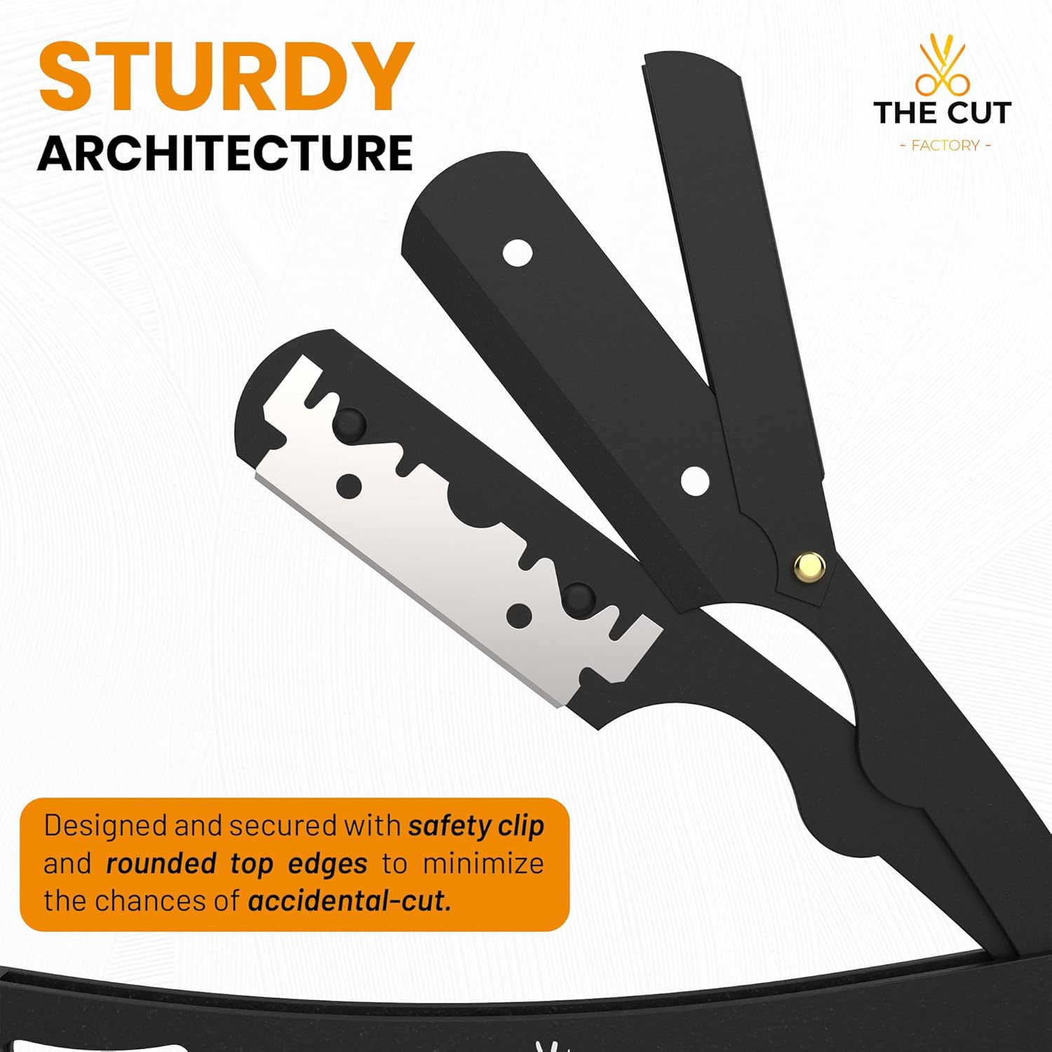 TRAHOOThe Cut Factory Straight Razor with 100 Pack Platinum Treat