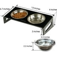 TRAHOOTilted Raised Elevated Food and Water Bowls Stand for Cat or