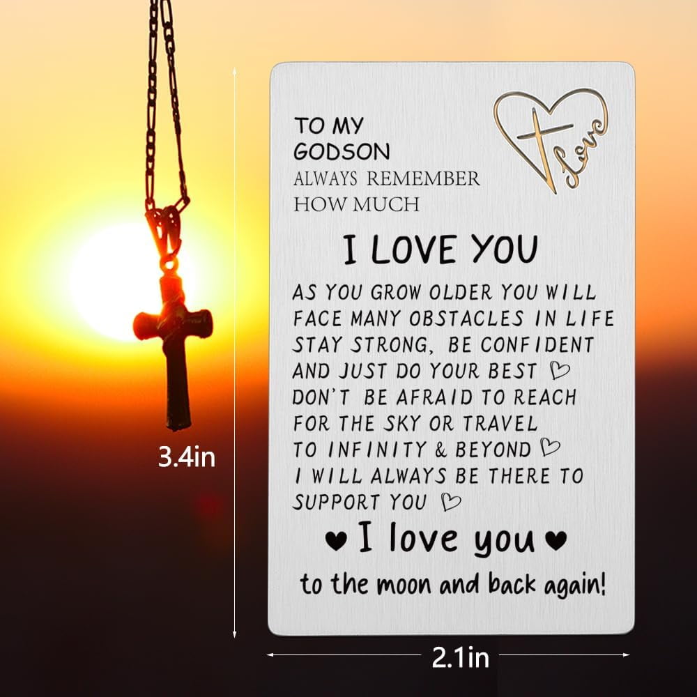 TRAHOO-To My Goddaughter Gifts, Goddaughter Wallet Card, Baptism Card