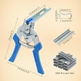 TRAHOOType M Hog Nail Ring Pliers Kit with 3000pcs M Clips, Hog Ring