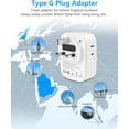 TRAHOOUS to UK Ireland Travel Plug Adapter, Grounded Type G Outlet