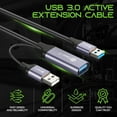 TRAHOOUSB 3.0 Active Extension Cable (20 Feet) AMale to AFemale USB