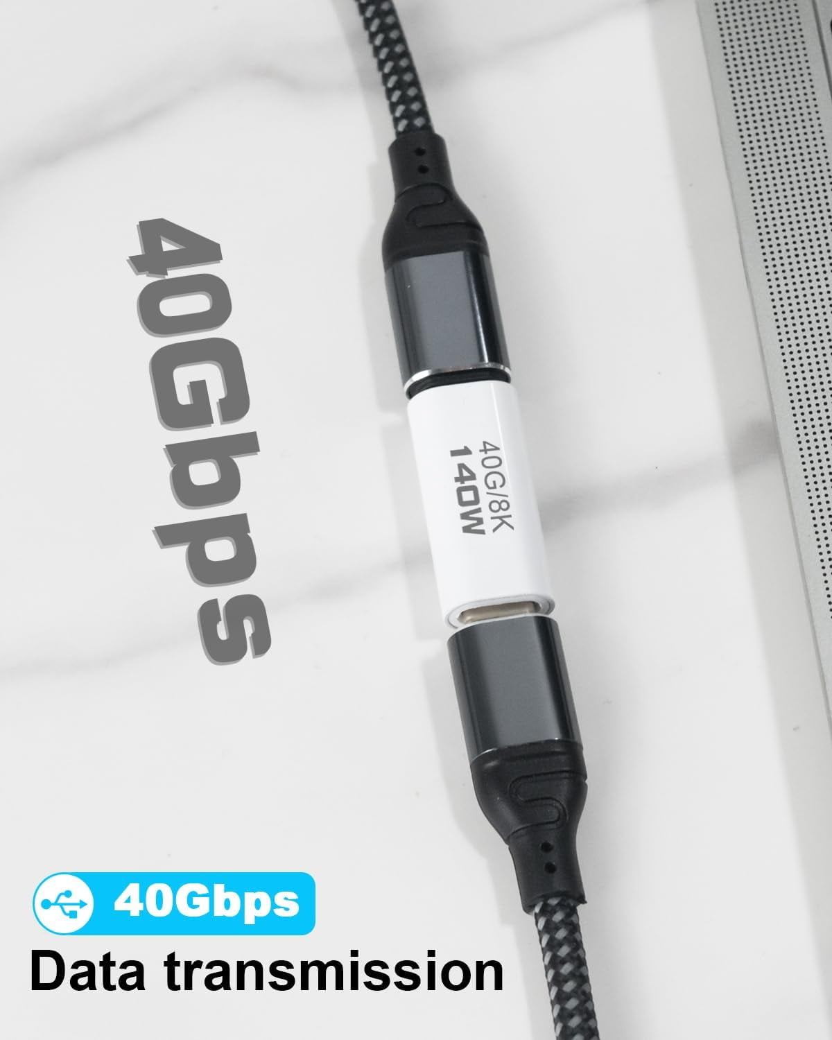 TRAHOOUSB C Coupler 40G, USB C Female to Female Adapter PD 140W, USB C