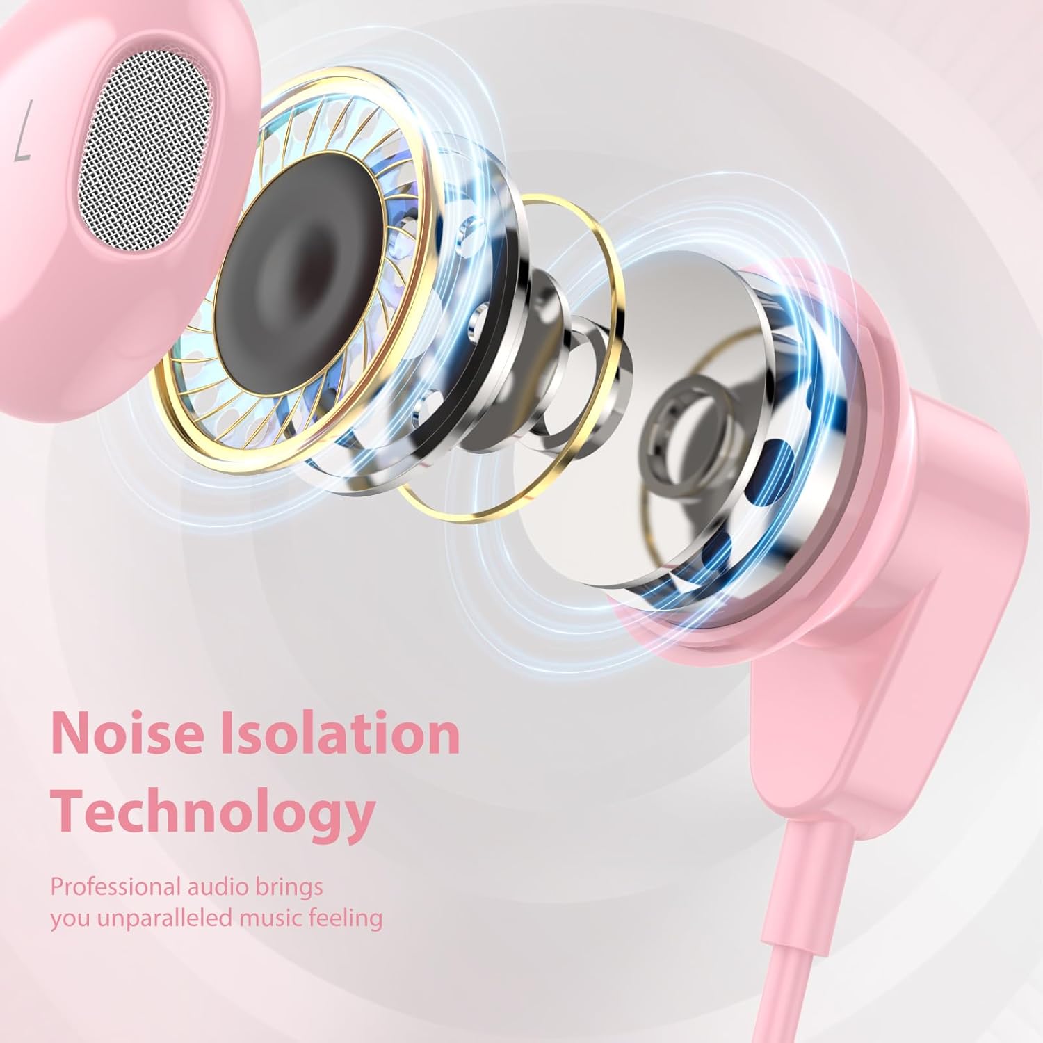 TRAHOOUSB C Headphones Wired Earbuds for Apple iPad iPhone 16 Pro