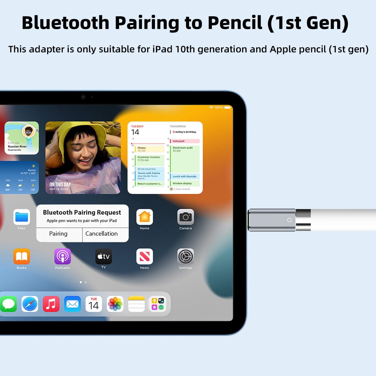 TRAHOOUSBC to Pencil Adapter for Apple Pencil 1st Generation, USB C