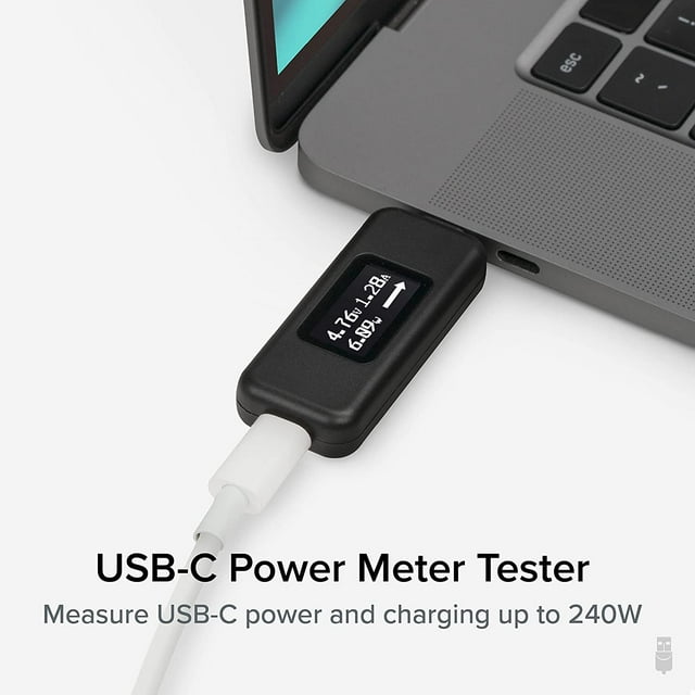 TRAHOOUSB C Power Meter Tester for Monitoring USBC Connections up to