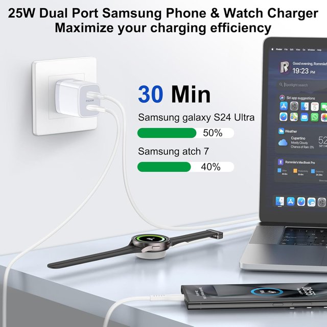 TRAHOOUSB C Samsung Watch Charger Fast Charging Cable for